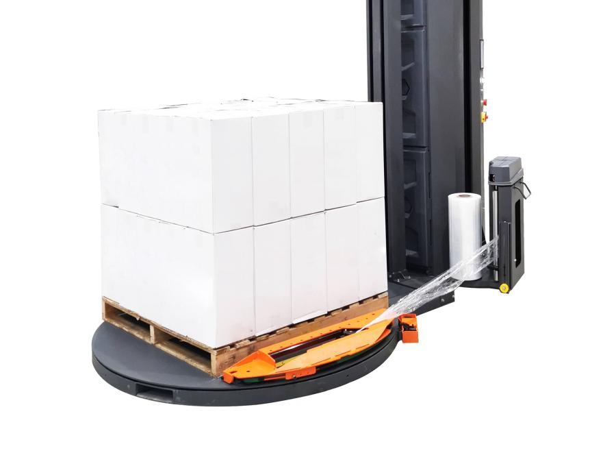 TOP PRESSURE FULLY AUTOMATIC PALLET WRAPPING MACHINE