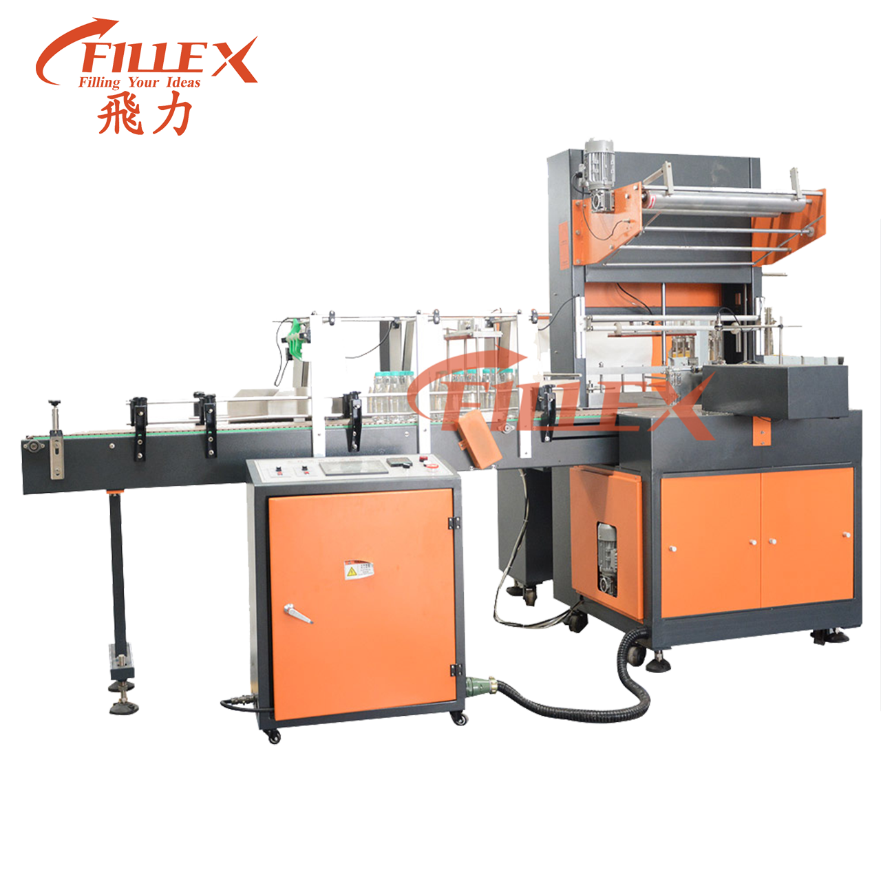 L Tpye Automatic PE Film Shrinker Wrapper with Heat Tunnel for Bottles 