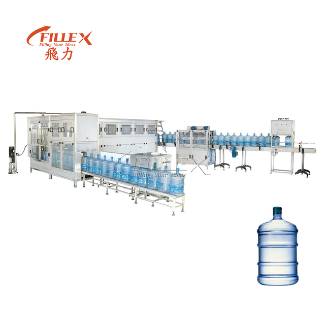 18.9L - 20L 600PH Monoblock Water Gallon Filling Line With Auto Loading Device